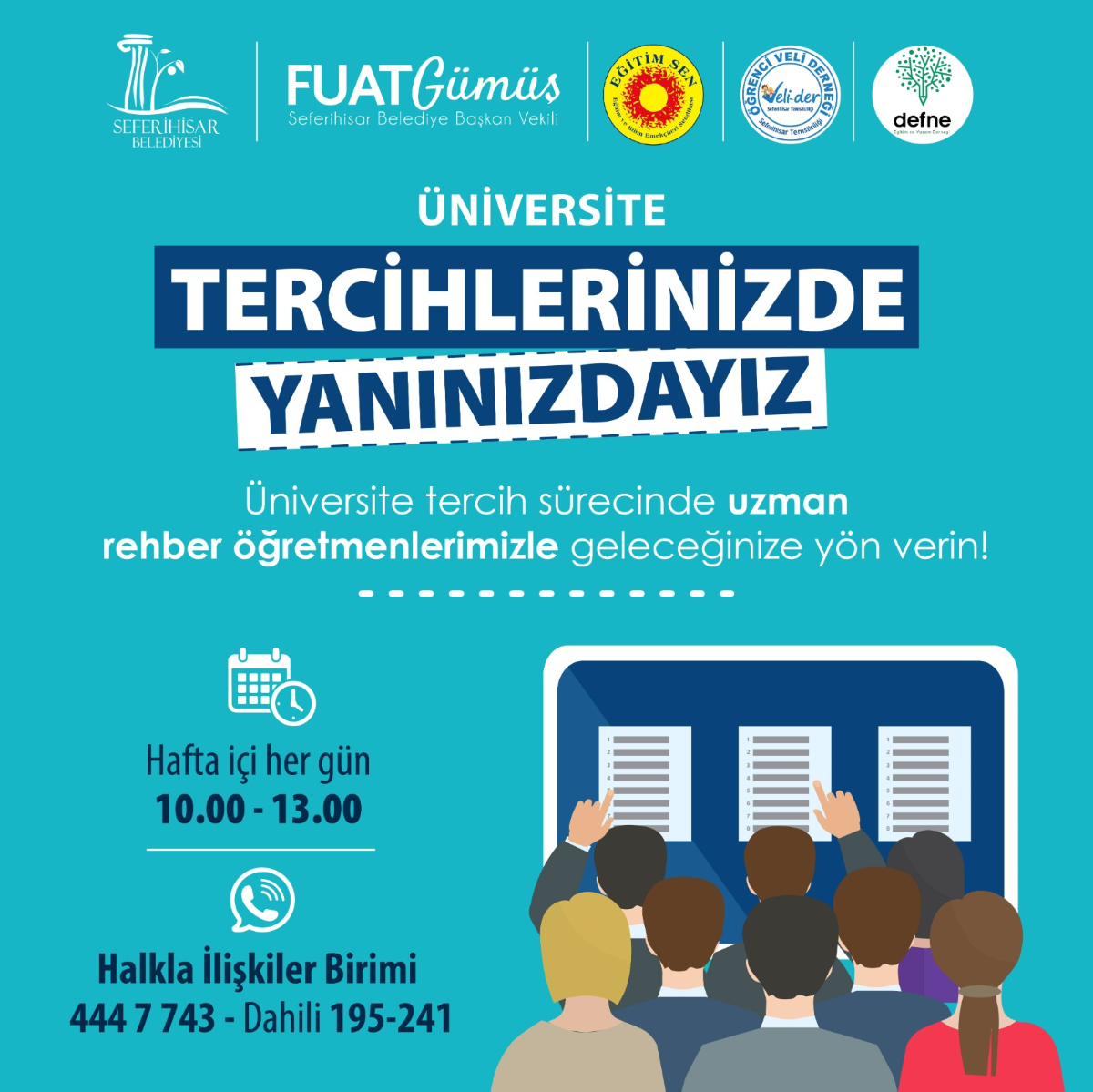 Seferihisar Belediyesi üniversite tercih sürecinde gençlerin yanında